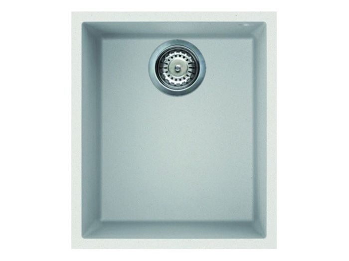 Мийка штучний камінь Elleci 380x440 Quadra 100 під стільницю Bianco Titano G68