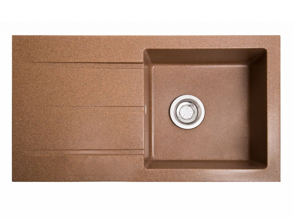 Мийка штучний камінь Solid КВАДРО 780х435 теракот (без отвору під змішувач)