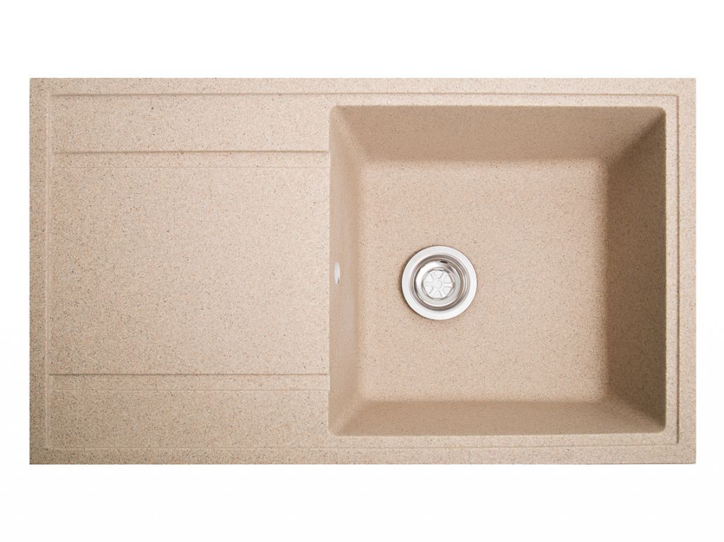 Мийка штучний камінь Solid ТОТАЛ 860х510 латино беж (без отвору під змішувач)