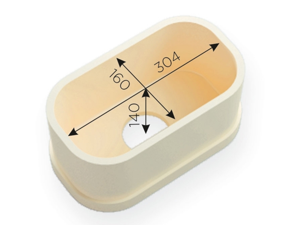 Мойка из акрилового камня №304 (Барокко-T)(TriStone)