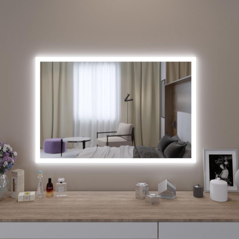 Декоративне дзеркало з підсвічуванням S12 горизонтальне 500*700 мм