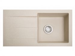 Мийка штучний камінь Solid КВАДРО 780х435 капучино (без отвору під змішувач)