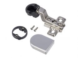 Петля вкладна для скла Slide-on GIFF d=26 Н=0 нікель