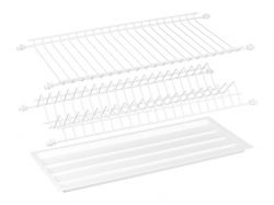 Посудосушитель фасад 400 GIFF белый (2 полки, 1 поддон и 8 креплений)