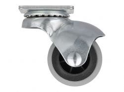 Ролик з площадкою гумовий круглий GIFF Industry d=40 сірий