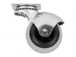 Ролик з площадкою гумовий круглий GIFF Industry d=50 сірий