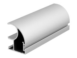 Вертикальний відкритий профіль з пазом під щітку Slider Expert L=5200 срібло