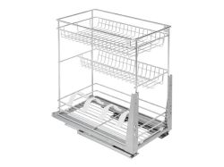 Карго фасад 400 нижнє кріплення з дотягувачем GIFF хром (3 полиці)