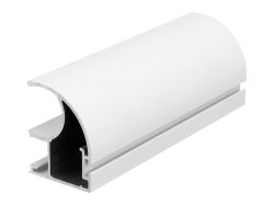 Вертикальний відкритий профіль з пазом під щітку Slider Expert L=5200 білий матовий