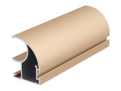 Вертикальний відкритий профіль з пазом під щітку Slider Expert L=5200 золото вельвет