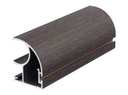 Вертикальний відкритий профіль з пазом під щітку Slider Expert L=5200 венге матовий