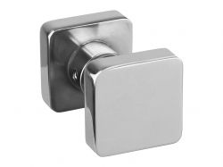 Ручка-кноб квадратна GIFF Glass полірований хром