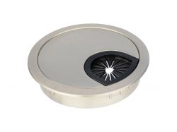 Пропуск для кабеля врезной GIFF Luna d=60 мм никель браш