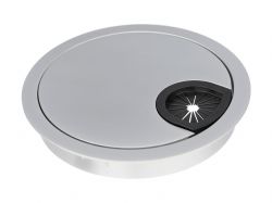 Пропуск для кабеля врезной GIFF Luna d=80 мм матовый хром