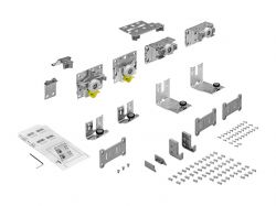 9.242.711 Комплект роликів TopLine L v2.0 для 2-х дверної шафи, передні двері ліворуч, 18-30мм