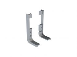 Заглушка открытая к L-образному профилю Gola Virno Style алюминий (пара)