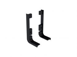 Заглушка открытая к L-образному профилю Gola Virno Style черный матовый (пара)