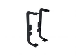 Заглушка открытая к C-образному профилю Gola Virno Style черный матовый (пара)