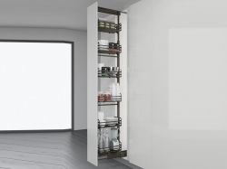 Колонна выдвижная в модуль 150 Inoxa Ellite 859AEY с 5 полками H=1860-2185 титан