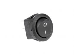Выключатель мебельный врезной круглый GIFF 6A 250V черный