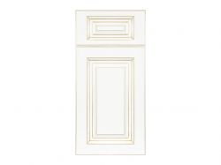 Фасад фарбований фрезерований глянцевий 19 мм CLASSIC 11 (KL-11) RAL 9003 патина золото