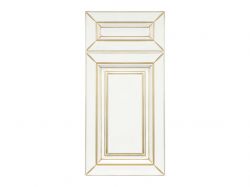 Фасад фарбований фрезерований глянцевий 19 мм KL-14 RAL 9003 патина золото