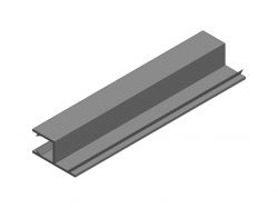 Ущільнювач 180* 8мм скло-скло GIFF 201 L=2500мм чорний непрозорий