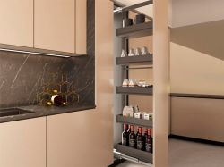 Колонна выдвижная в модуль 150 Inoxa Ikona 859AK с 5 полками H=1860-2185 ардезия