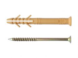 Дюбель з потайним буртиком та ударним шурупом CM-ce d=6 L=60 ПП