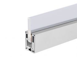 Профіль алюмінієвий затискний  40мм, GIFF GC L=3000 мм (комплект: профіль, 9 кліпс, декортивна накладка анод)