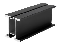 Профіль вертикальний закритий з пазом під щітку Slider HARD L=5200 чорний