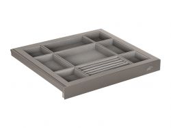 Полиця-органайзер для дрібниць висувна з дотягувачем Virno Home 564*420*61 сірий