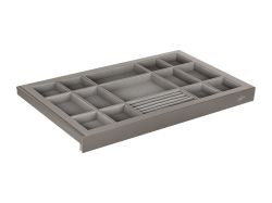 Полиця-органайзер висувна для дрібниць з дотягувачем Virno Home 764*420*61 сірий