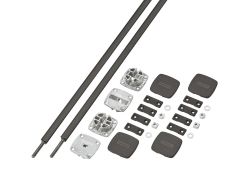 Вирівнююча система PLANOFIT колір чорний 2400 мм, Hafele (2 повних комплекта)