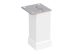 Опора регулируемая квадратная Ozkardesler 40*40 Н=100 белый глянец