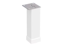 Опора регулируемая квадратная Ozkardesler 40*40 Н=150 белый глянец