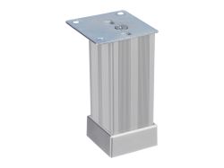 Опора регулируемая квадратная Ozkardesler 40*40 Н=100 алюминий рифленый