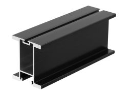 Профіль вертикальний закритий з пазом під щітку Slider HARD L=5300 чорний браш