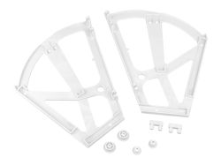 Полиця для взуття пластикова 2 секції біла