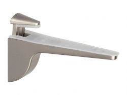 Кріплення для скляної полиці GIFF Ibis L=130 H=65 браш сатин нікель