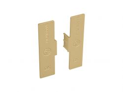 Заглушка закрытая к С-образному профилю Gola Volpato Clap`n`FIT матовое золото (пара)