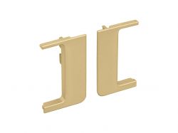 Заглушка открытая к L-образному профилю Gola Volpato Clap`n`FIT матовое золото (пара)