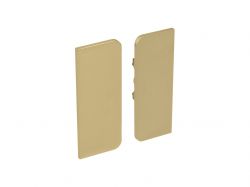 Заглушка закрытая внешняя к С-образному профилю Gola Volpato Clap`n`FIT матовое золото (пара)