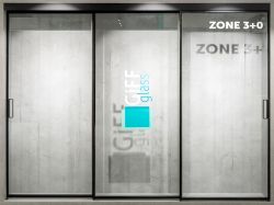 Раздвижная межкомнатная перегородка GIFF Glass Zone 2+1