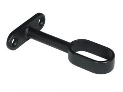 Держатель овал-трубы сквозной черный