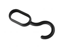 Крючок на овальную трубу черный