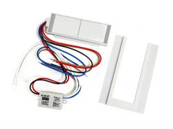 Выключатель диммируемый сенсорный для зеркала LB-05 2 клавиши, с подогревом 12-24V 65W IP44 с индикатором