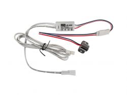 Выключатель кнопка диммируемый IR оптический LB-055 с индикатором 12-24V 65W хром