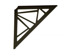 Консоль декоративна Зевс ліва L=190х190 чорний