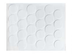 Заглушка минификса самоклеющаяся Weiss d=20 белый глянец (24 шт) (311)